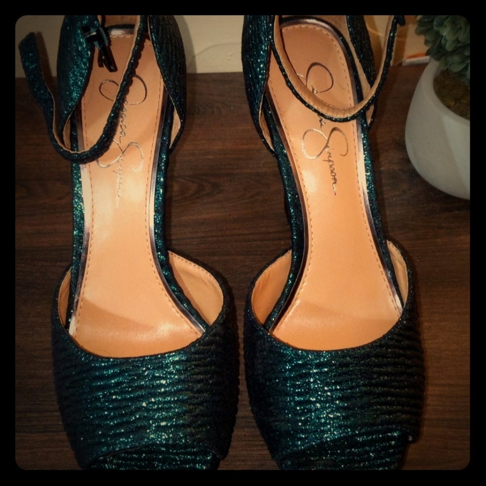 Jessica Simpson Emerald heels
